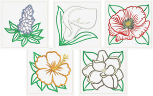 T1592 Flower Applique Quilt Blocks 3